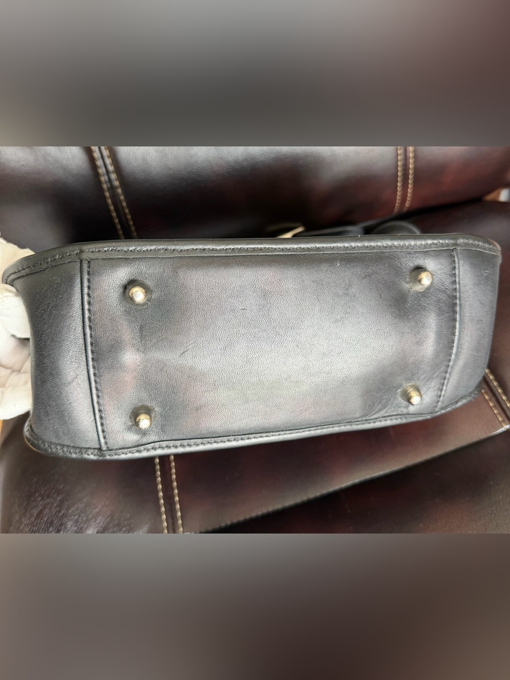 COACH VINTAGE Classic Black Leather Crossbody Bag - Picture 8 of 14